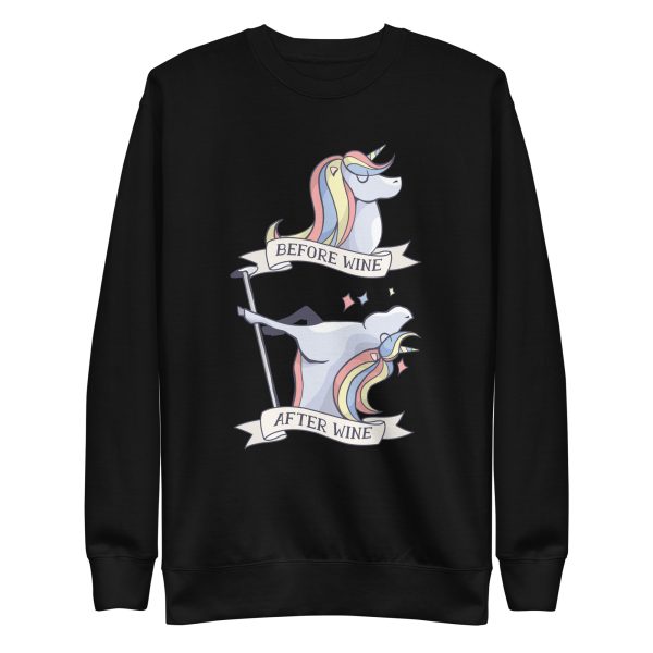 unisex-premium-sweatshirt-black-front-6a17b43ad71e9.jpg Before and After Wine Sweatshirt
