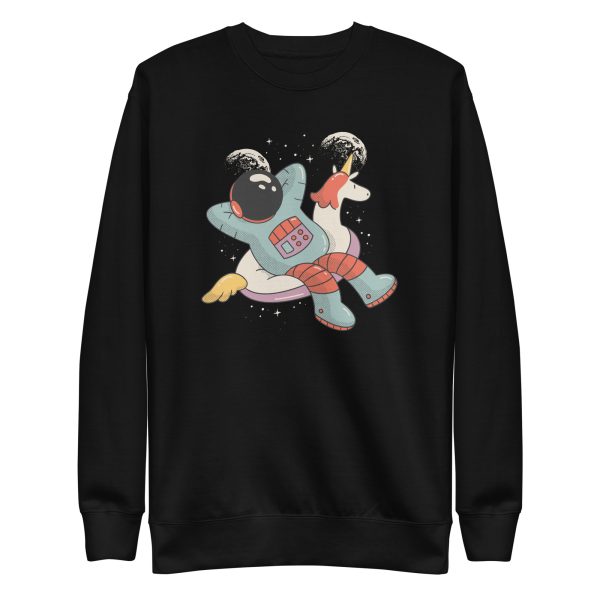 unisex-premium-sweatshirt-black-front-6a17b5148e8b2.jpg Chilling Astronaut Sweatshirt
