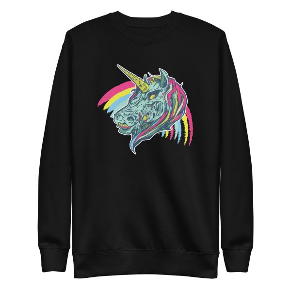 unisex-premium-sweatshirt-black-front-6a17db67ddc6c.jpg Zombie Unicorn Sweatshirt
