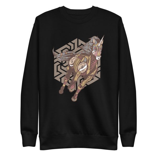 unisex-premium-sweatshirt-black-front-6a17dbbe62908.jpg Steampunk Unicorn Sweatshirt