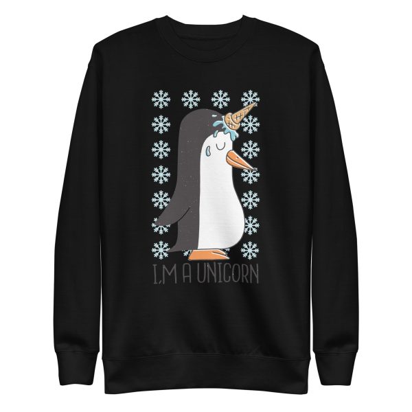 unisex-premium-sweatshirt-black-front-6a17dc6b97249.jpg Penguin Unicorn Sweatshirt