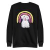 unisex-premium-sweatshirt-black-front-6a17dd863aa1f.jpg Rainbow Unicorn Dog Sweatshirt