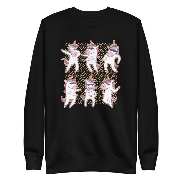 unisex-premium-sweatshirt-black-front-6a17ddfa084d7.jpg Unicorn Dancing Sweatshirt