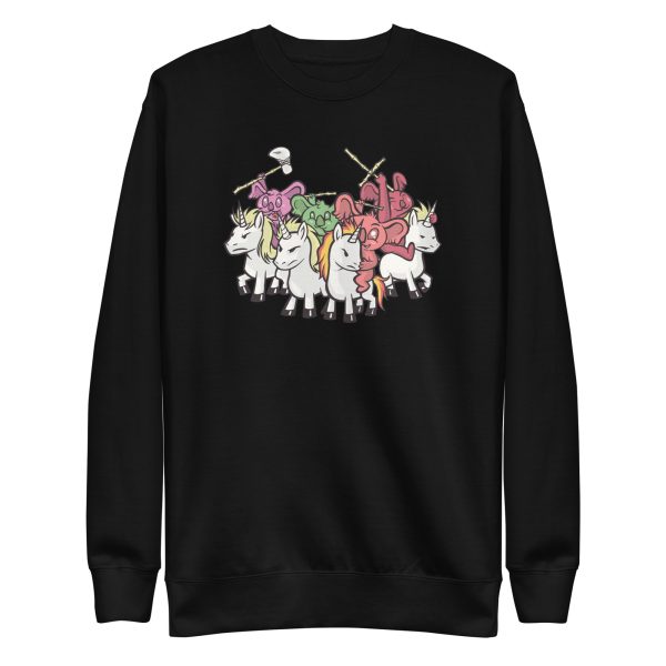 unisex-premium-sweatshirt-black-front-6a17e3c076a68.jpg Koala Unicorn Warriors Sweatshirt