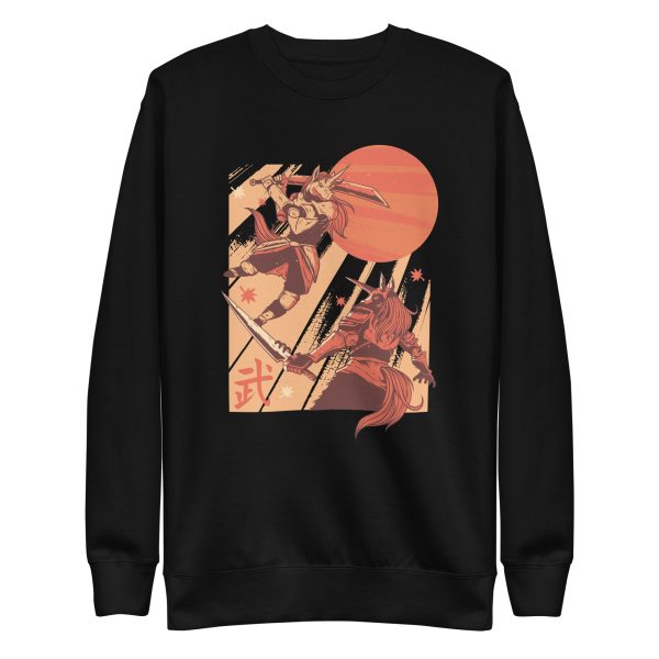 unisex-premium-sweatshirt-black-front-6a17e426c2f03.jpg Unicorn Samurai Sweatshirt