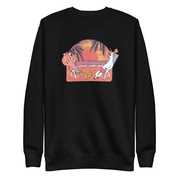 Unicorn and Flamingo Beach Sweatshirt