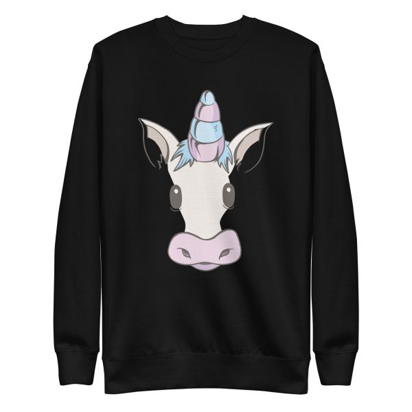 unisex-premium-sweatshirt-black-front-6a17ecf4d7ca3.jpg Unicorn Face Sweatshirt