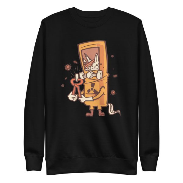 unisex-premium-sweatshirt-black-front-6a17f4fc05ccc.jpg Coronavirus Unicorn Sweatshirt