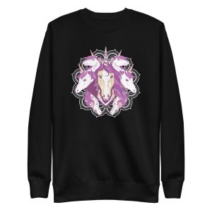 unisex-premium-sweatshirt-black-front-6a17fd2fc88ad.jpg Unicorn Mandala Sweatshirt
