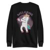 unisex-premium-sweatshirt-black-front-6a17fe089cb9d.jpg Welcome Unicorn Sweatshirt