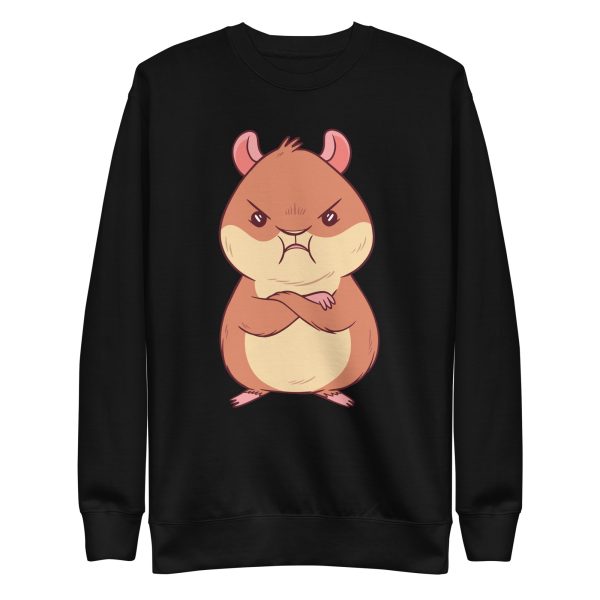 unisex-premium-sweatshirt-black-front-6a1810c33affe.jpg Angry Hamster Sweatshirt