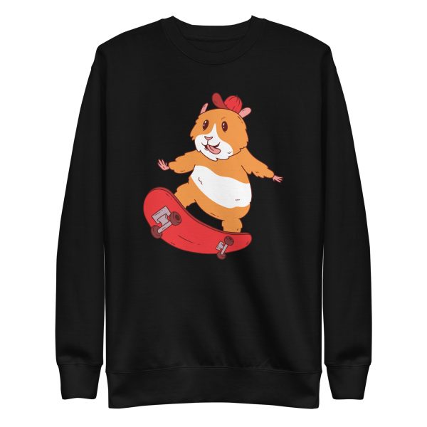unisex-premium-sweatshirt-black-front-6a18145993f7d.jpg Skater Hamster Sweatshirt