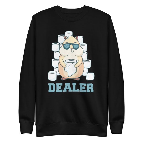 unisex-premium-sweatshirt-black-front-6a1818813af9e.jpg Hamster Toilet Paper Dealer Sweatshirt