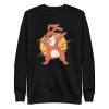 unisex-premium-sweatshirt-black-front-6a181a8b8efb8.jpg Dabbing Bunny Sweatshirt