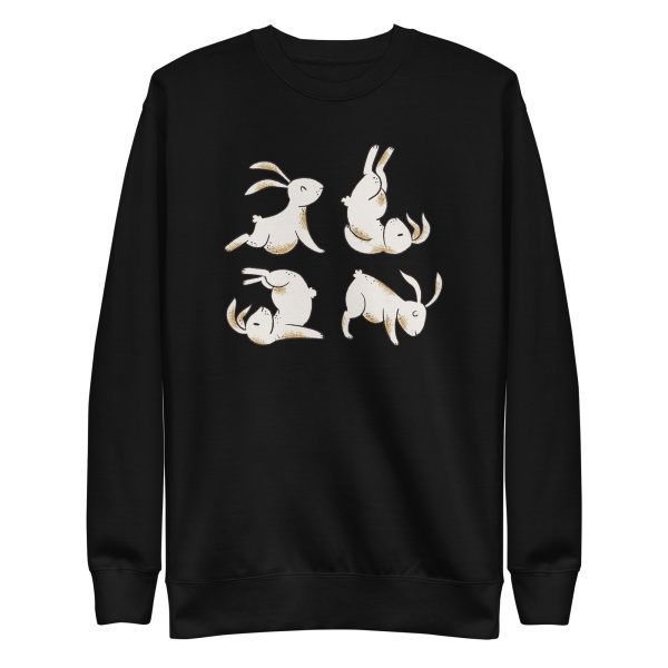 unisex-premium-sweatshirt-black-front-6a181c71040ae.jpg Yoga Rabbits Sweatshirt