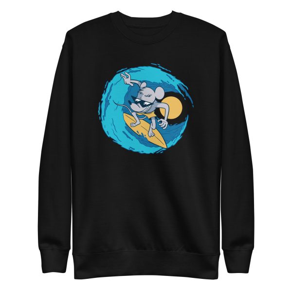 unisex-premium-sweatshirt-black-front-6a181f665d864.jpg Rat Surfer Sweatshirt