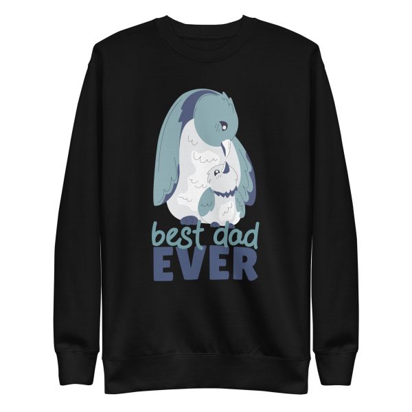 unisex-premium-sweatshirt-black-front-6a1821e86d9a9.jpg Best Dad Ever Penguin Sweatshirt