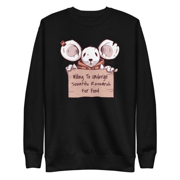 unisex-premium-sweatshirt-black-front-6a18225925c7e.jpg Mouse Research Sweatshirt