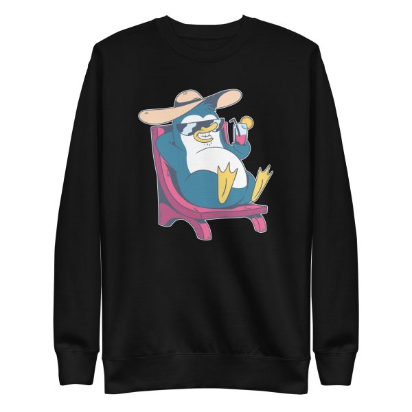unisex-premium-sweatshirt-black-front-6a1822b397980.jpg Cool Penguin Cartoon Sweatshirt