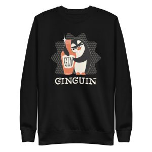 unisex-premium-sweatshirt-black-front-6a1824dad9ea4.jpg Penguin Gin Sweatshirt