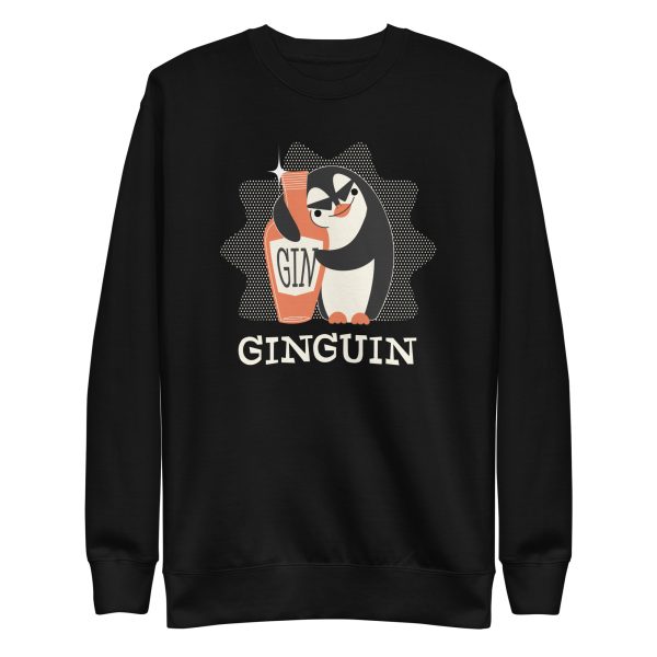 unisex-premium-sweatshirt-black-front-6a1824dad9ea4.jpg Penguin Gin Sweatshirt