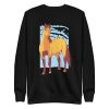 unisex-premium-sweatshirt-black-front-6a182a471d1c9.jpg Horse Illustration Sweatshirt