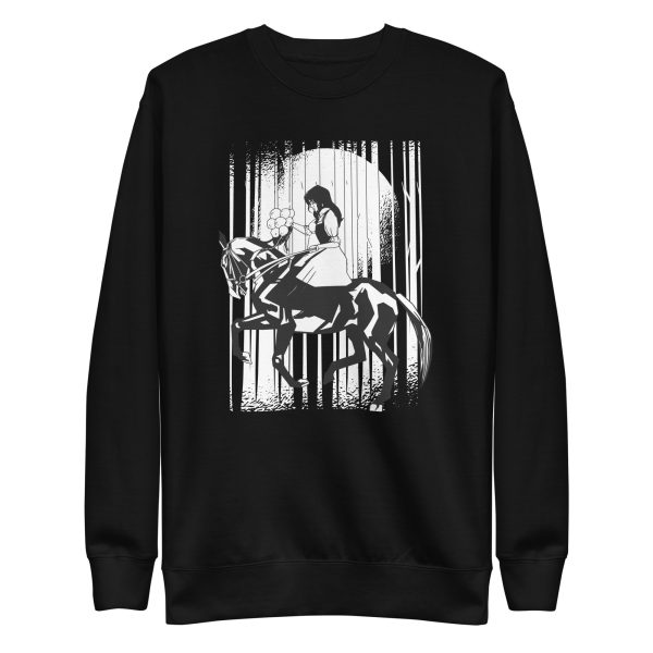 unisex-premium-sweatshirt-black-front-6a182a88c1359.jpg Woman Riding Horse Sweatshirt