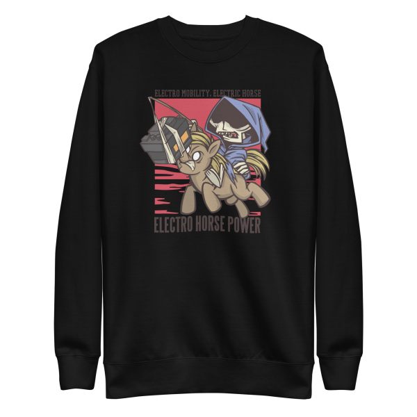 unisex-premium-sweatshirt-black-front-6a182b199e099.jpg Horse Battery Sweatshirt