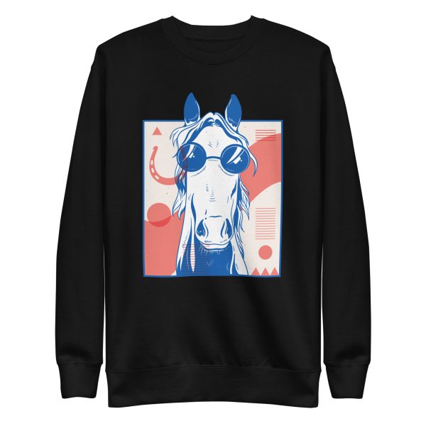 unisex-premium-sweatshirt-black-front-6a182b5f85222.jpg Abstract Horse Sweatshirt