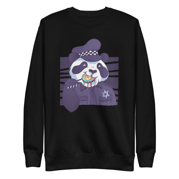 unisex-premium-sweatshirt-black-front-6a182e40407f8.jpg Policeman Panda Sweatshirt