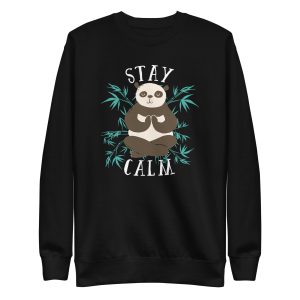 unisex-premium-sweatshirt-black-front-6a182f561d1a5.jpg Stay Calm Sweatshirt
