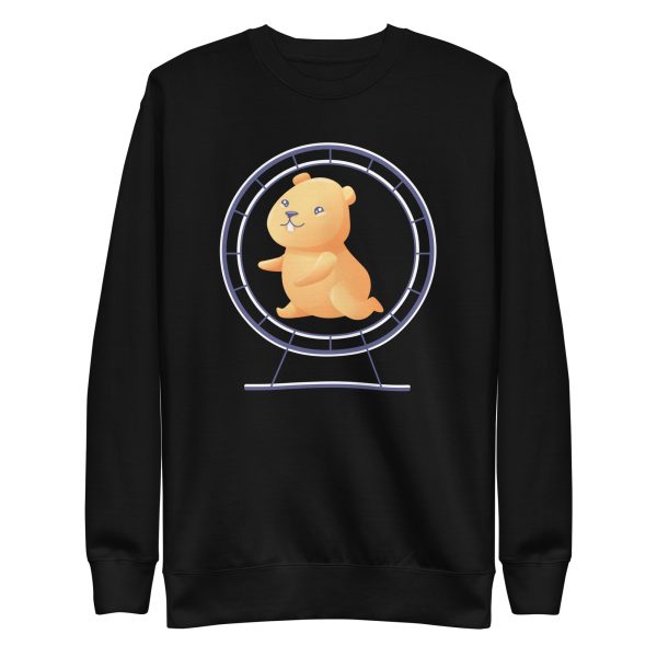 unisex-premium-sweatshirt-black-front-6a1830ded9475.jpg Hamster Wheel Sweatshirt
