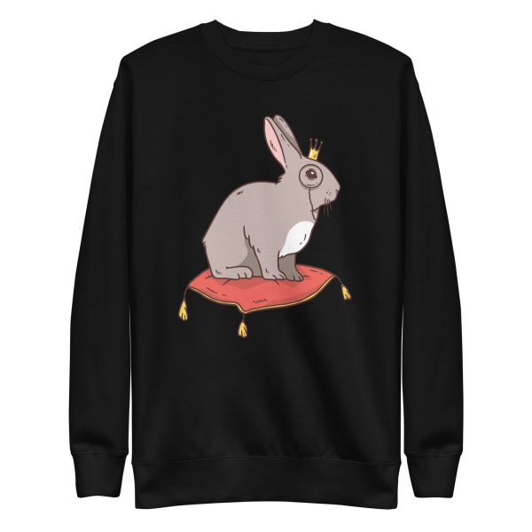 unisex-premium-sweatshirt-black-front-6a1834661c72d.jpg Royal Rabbit Sweatshirt