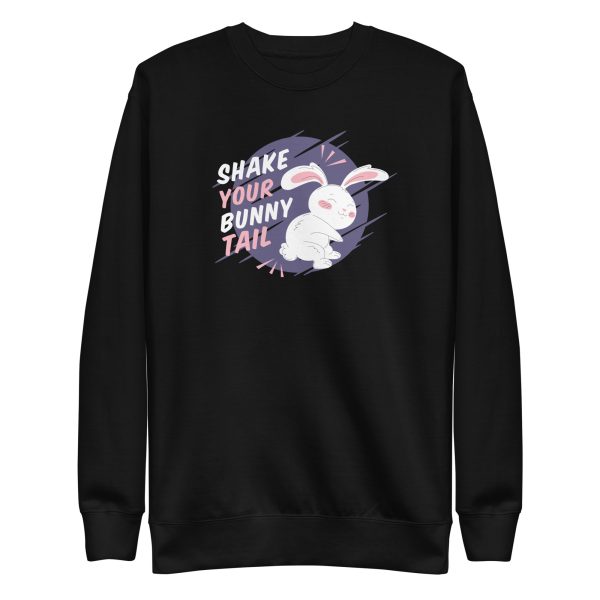 unisex-premium-sweatshirt-black-front-6a1835e317e26.jpg Shake Your Bunny Tail Sweatshirt