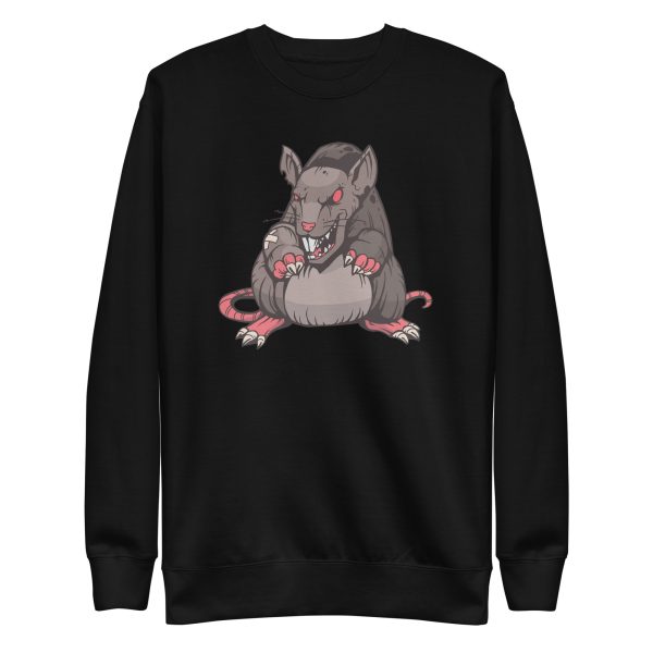 unisex-premium-sweatshirt-black-front-6a1841bb111ef.jpg Dark Angry Rat Sweatshirt