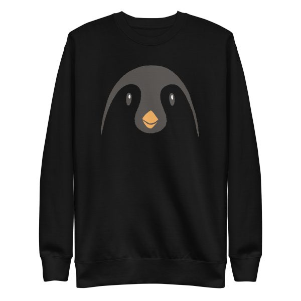 unisex-premium-sweatshirt-black-front-6a18426ab4eab.jpg Penguin Face Animal Sweatshirt