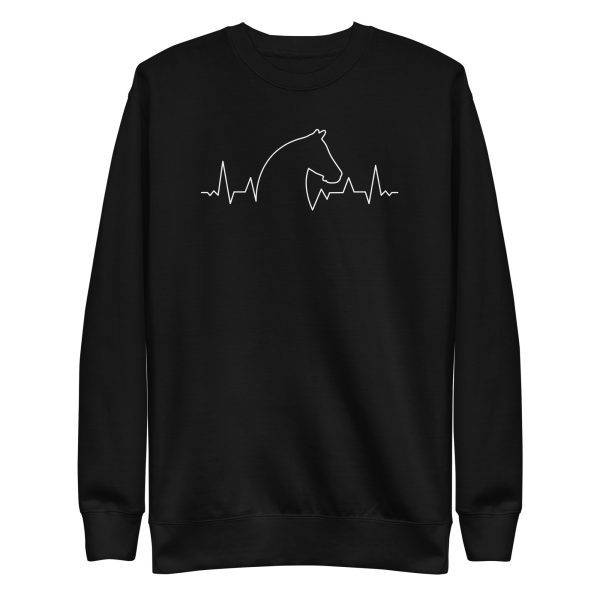 unisex-premium-sweatshirt-black-front-6a1844f90fca4.jpg Horse Heartbeat Sweatshirt
