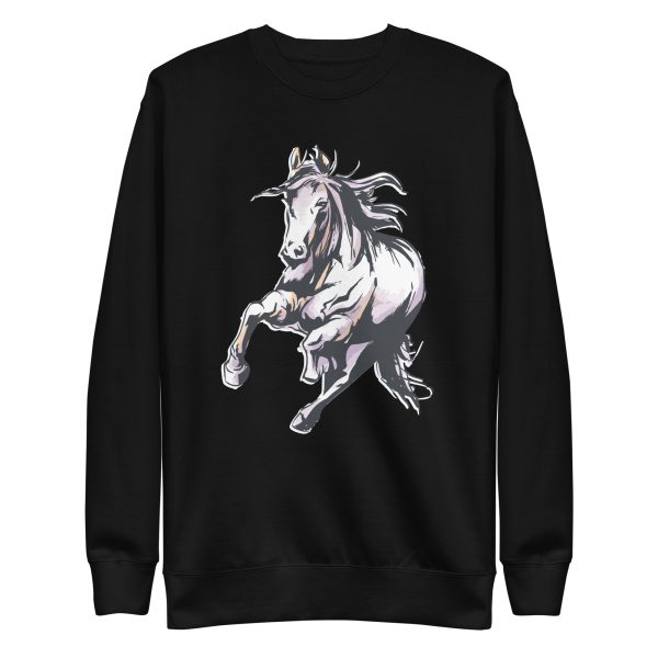 unisex-premium-sweatshirt-black-front-6a184586c1cd1.jpg Watercolor Horse Sweatshirt