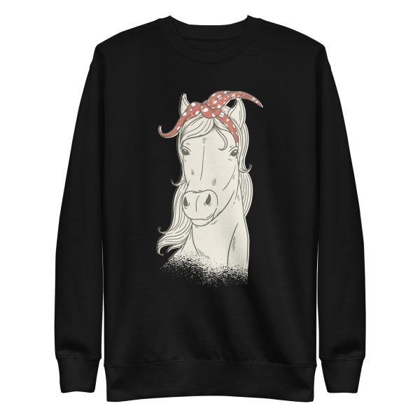 unisex-premium-sweatshirt-black-front-6a1845cb6ce1a.jpg Bandana Horse Sweatshirt