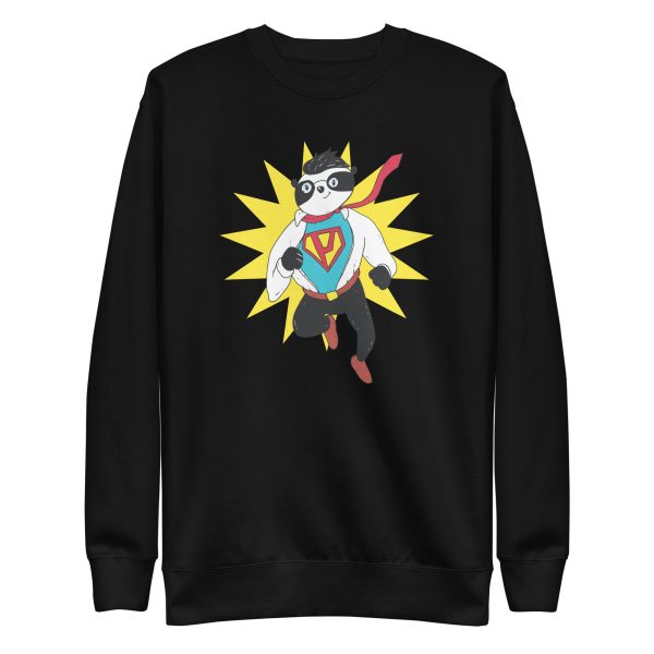 unisex-premium-sweatshirt-black-front-6a184935a2f0a.jpg Super Panda Sweatshirt
