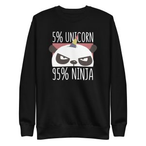 unisex-premium-sweatshirt-black-front-6a1849c461c5a.jpg Unicorn Ninja Sweatshirt