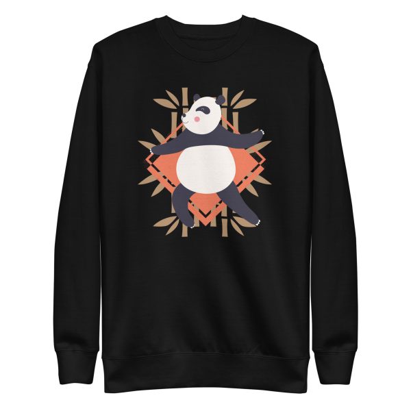 unisex-premium-sweatshirt-black-front-6a184a11e5723.jpg Panda Doing Yoga Sweatshirt