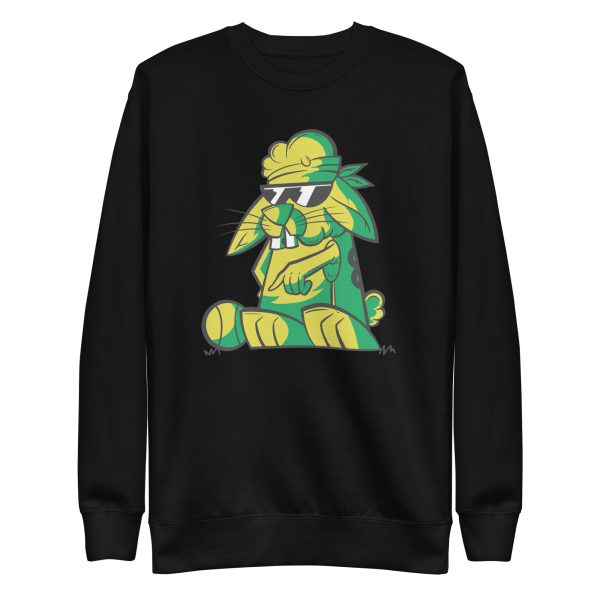 unisex-premium-sweatshirt-black-front-6a184cea3ee87.jpg Gangster Rabbit Sweatshirt