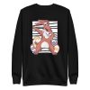 unisex-premium-sweatshirt-black-front-6a18ebb223d96.jpg Dabbing Bunny Sweatshirt