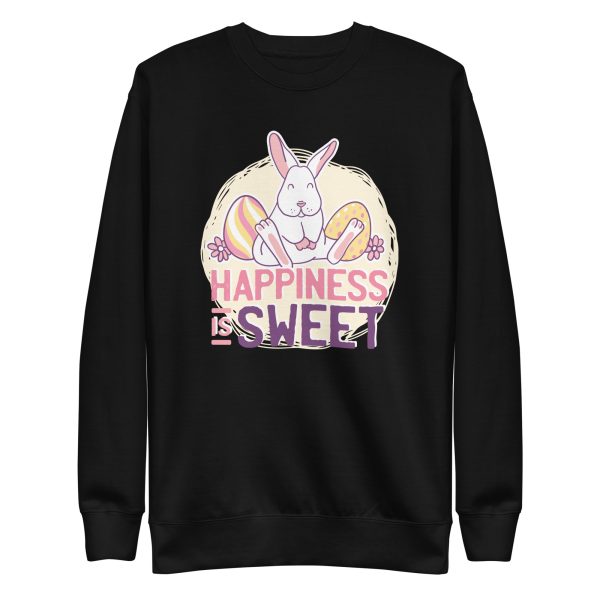 unisex-premium-sweatshirt-black-front-6a18ece736459.jpg Happiness Is Sweet Sweatshirt