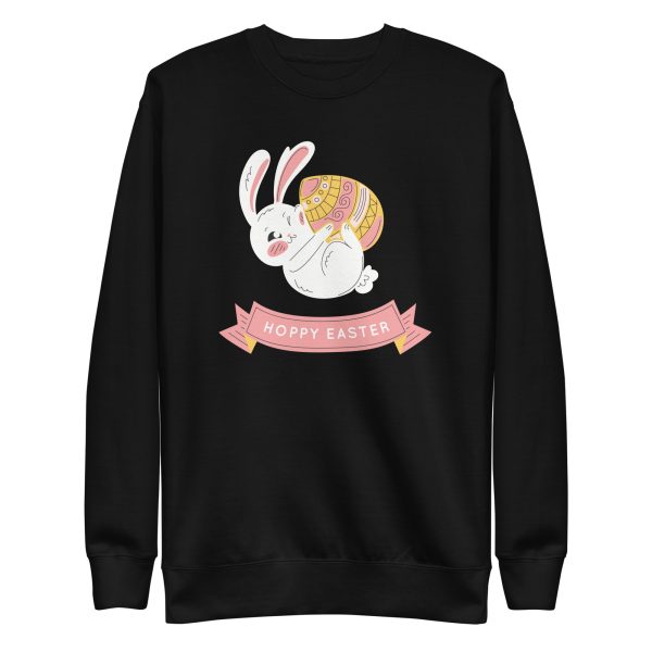 unisex-premium-sweatshirt-black-front-6a18ed6cadcbc.jpg Hoppy Easter Sweatshirt