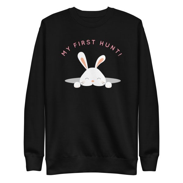 unisex-premium-sweatshirt-black-front-6a18f6856286f.jpg My First Hunt Sweatshirt