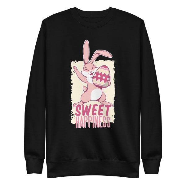 unisex-premium-sweatshirt-black-front-6a18f76c85fc6.jpg Easter Sweet Happiness Sweatshirt