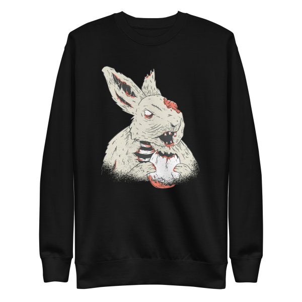 unisex-premium-sweatshirt-black-front-6a18f805e2074.jpg Horror Bunny Sweatshirt