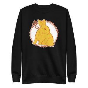 unisex-premium-sweatshirt-black-front-6a18f9388f01f.jpg Chinese Rabbit Sweatshirt